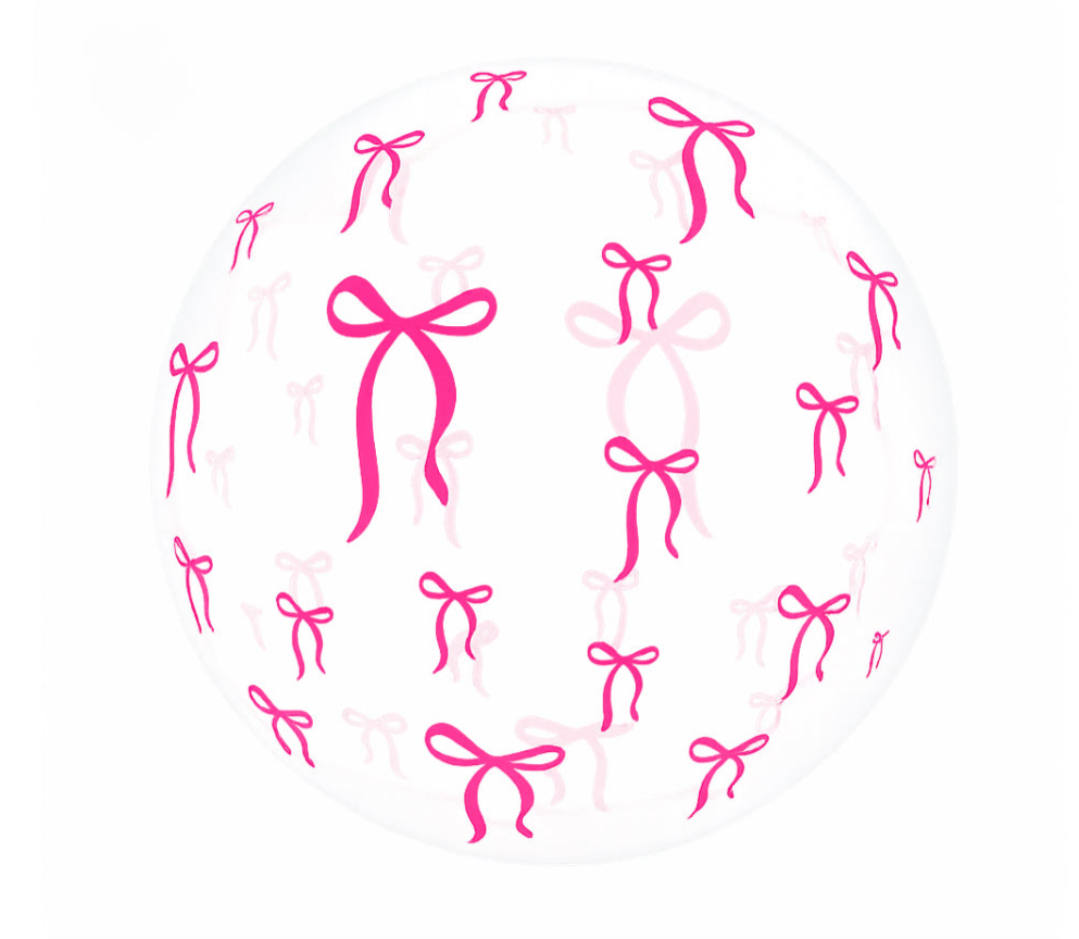 18" Pink Bows Sphere